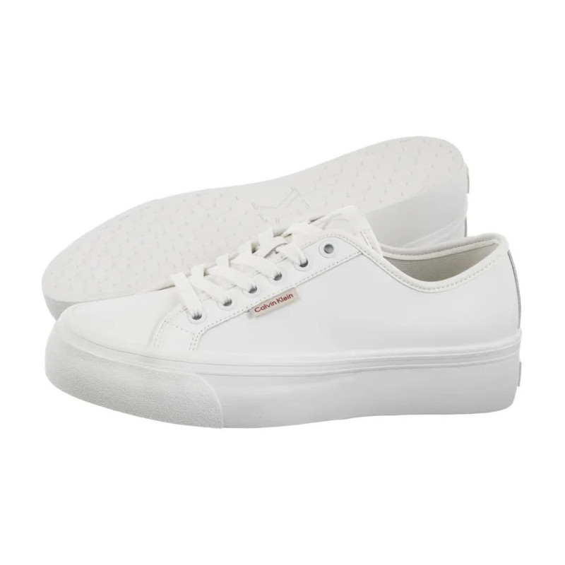 Calvin Klein Vulc Flatform Lth Bright White YW0YW01886 YAF (CK679-a) sporta apavi