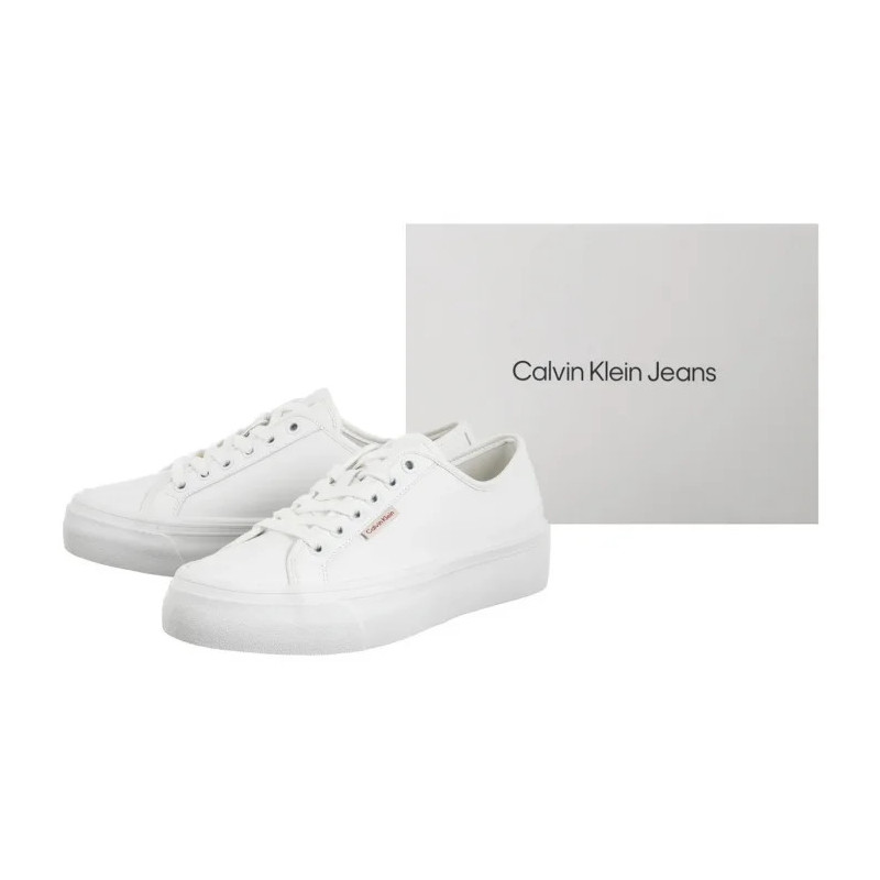 Calvin Klein Vulc Flatform Lth Bright White YW0YW01886 YAF (CK679-a) sporta apavi