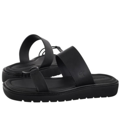 Calvin Klein Rope Sandal Soft Lth Mg Ck Black YW0YW01864 BEH (CK681-a) Women's Shoes/Flip Flops