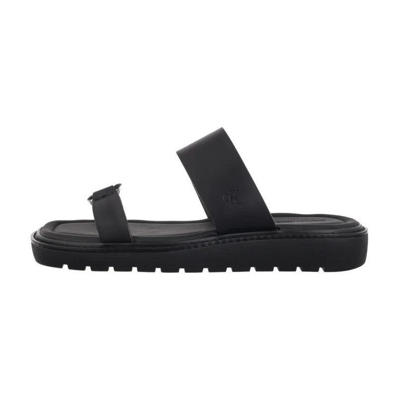 Calvin Klein Rope Sandal Soft Lth Mg Ck Black YW0YW01864 BEH (CK681-a) Women's Shoes/Flip Flops