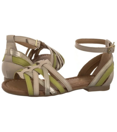 Maciejka Beżowe/Zielone 06974-37/00-1 (MA1401-b) sandales