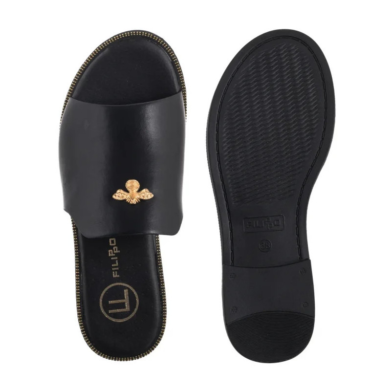 Filippo Czarne DK6975/25 BK (FO170-a) Sieviešu apavi/Flip Flops