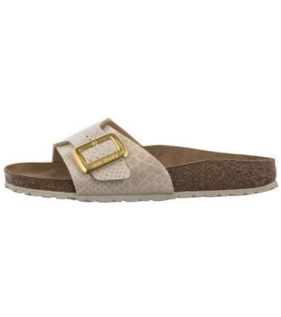 Birkenstock Catalina Cushion Buckle Shiny Snake Cream 1030360 (BK317-a) Sieviešu apavi/Flip Flops