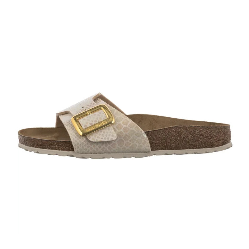 Birkenstock Catalina Cushion Buckle Shiny Snake Cream 1030360 (BK317-a) Moteriški batai/šlepetės