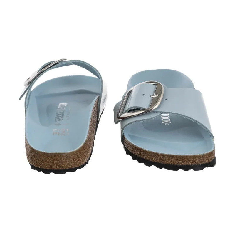 Birkenstock Madrid Big Buckle Baby Blue High Shine 1030364 (BK238-h) Women's Shoes/Flip Flops
