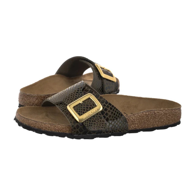 Birkenstock Catalina Cushion Buckle Shiny Snake Sage 1030320 (BK317-b) Sieviešu apavi/Flip Flops
