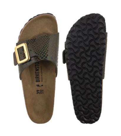 Birkenstock Catalina Cushion Buckle Shiny Snake Sage 1030320 (BK317-b) Sieviešu apavi/Flip Flops