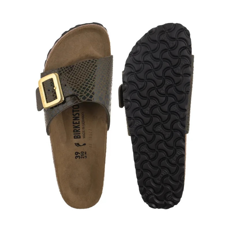 Birkenstock Catalina Cushion Buckle Shiny Snake Sage 1030320 (BK317-b) Moteriški batai/šlepetės