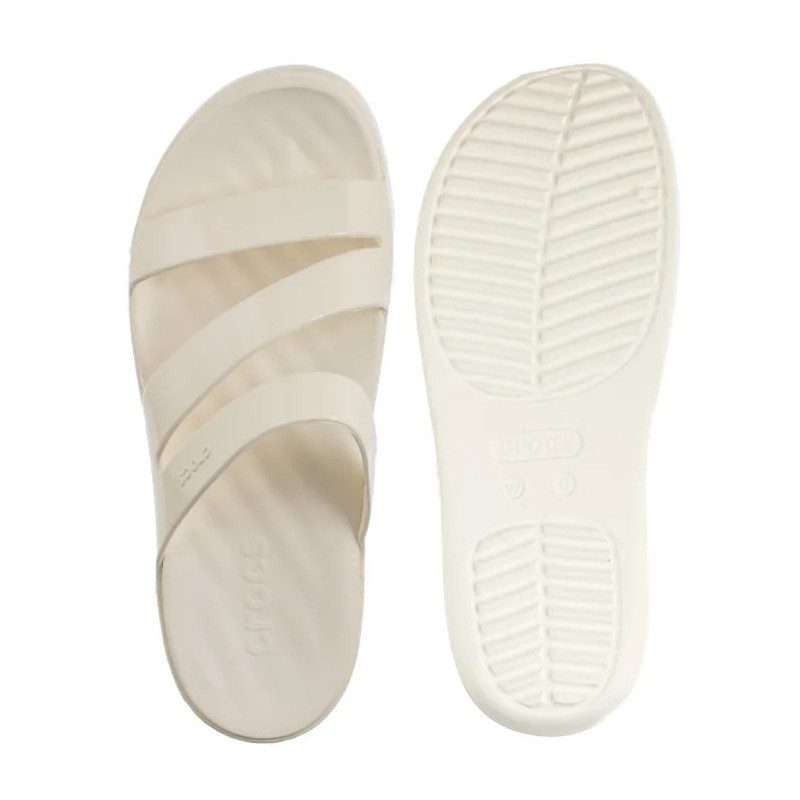 Crocs Getaway Patent Strappy Chalk 211296-0WV (CR395-a) Sieviešu apavi/Flip Flops