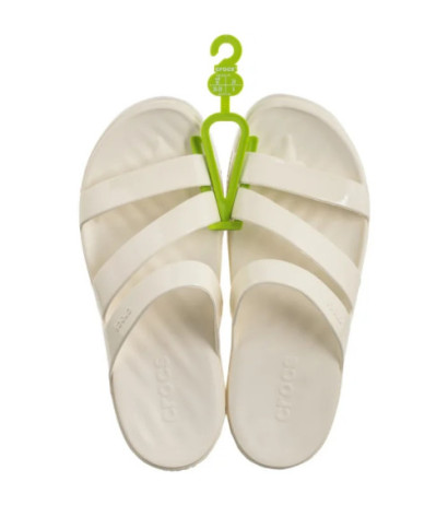 Crocs Getaway Patent Strappy Chalk 211296-0WV (CR395-a) Sieviešu apavi/Flip Flops