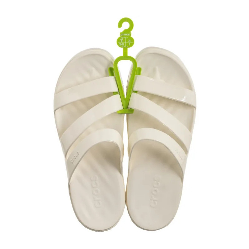 Crocs Getaway Patent Strappy Chalk 211296-0WV (CR395-a) Sieviešu apavi/Flip Flops