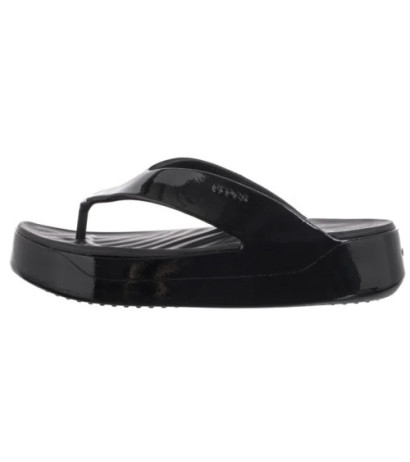 Crocs Getaway Platform Patent Flip Black 211478-001 (CR396-a) shoes