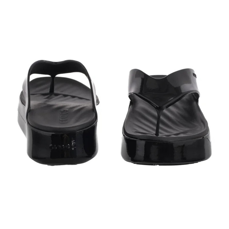 Crocs Getaway Platform Patent Flip Black 211478-001 (CR396-a) kurpes