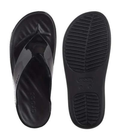 Crocs Getaway Platform Patent Flip Black 211478-001 (CR396-a) kurpes