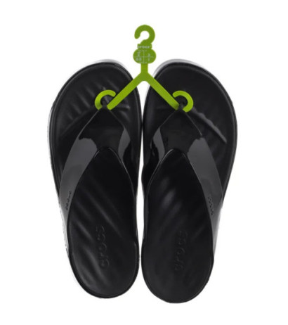 Crocs Getaway Platform Patent Flip Black 211478-001 (CR396-a) shoes