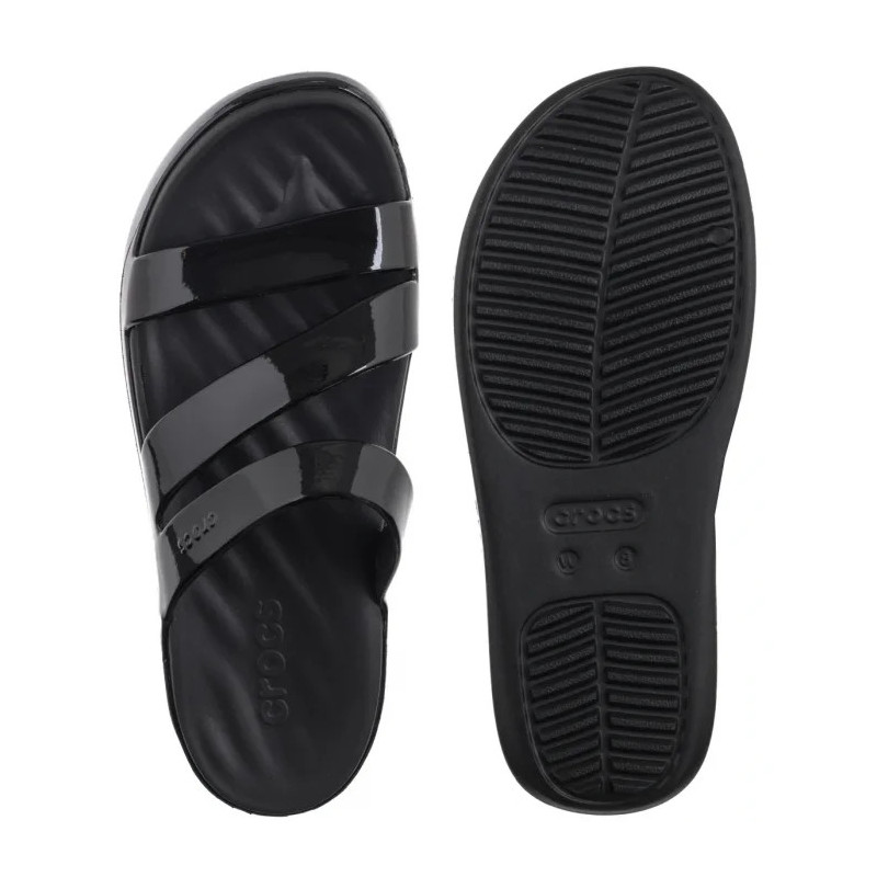 Crocs Getaway Patent Strappy Black 211296-001 (CR395-b) Moteriški batai/šlepetės