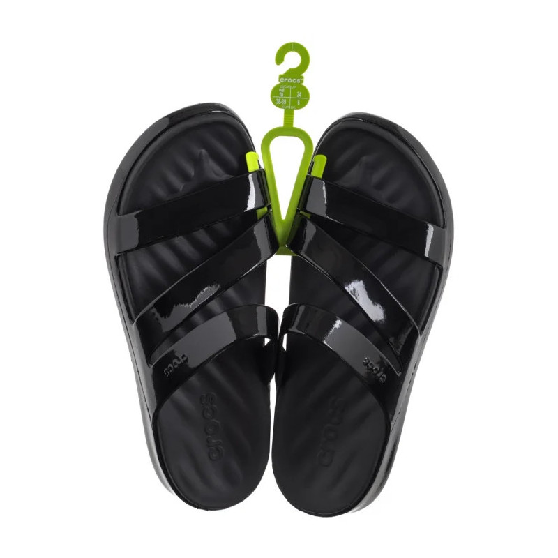 Crocs Getaway Patent Strappy Black 211296-001 (CR395-b) Moteriški batai/šlepetės