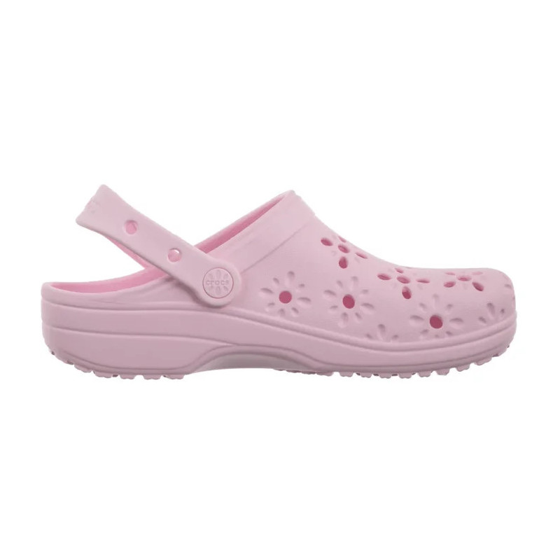 Crocs Classic Floral Cut Out Clog Pink Milk 210943-6ZW (CR345-b) Moteriški batai/šlepetės