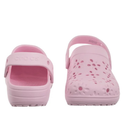Crocs Classic Floral Cut Out Clog Pink Milk 210943-6ZW (CR345-b) Moteriški batai/šlepetės
