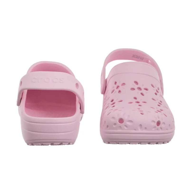 Crocs Classic Floral Cut Out Clog Pink Milk 210943-6ZW (CR345-b) Moteriški batai/šlepetės
