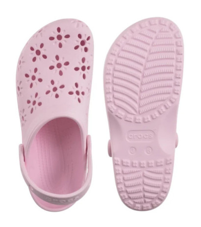 Crocs Classic Floral Cut Out Clog Pink Milk 210943-6ZW (CR345-b) Moteriški batai/šlepetės