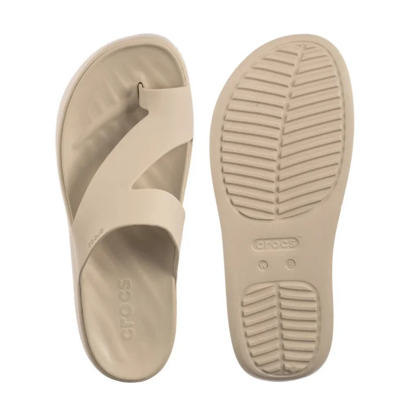 Crocs Getaway Platform Toe Loop Sandstone 210834-0LH (CR375-d) šlepetės