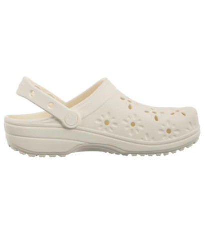 Crocs Classic Floral Cut Out Clog Chalk 210927-0WV (CR389-b) Sieviešu apavi/Flip Flops