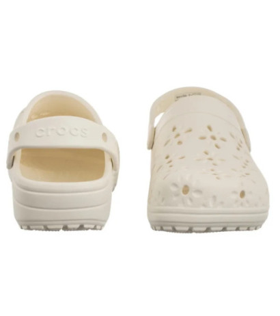 Crocs Classic Floral Cut Out Clog Chalk 210927-0WV (CR389-b) Moteriški batai/šlepetės