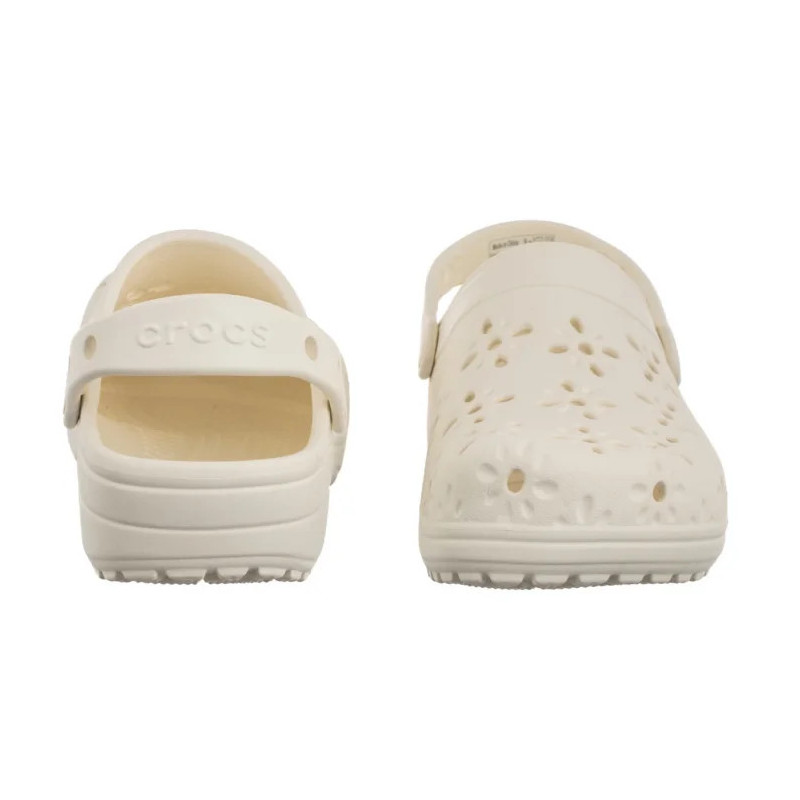 Crocs Classic Floral Cut Out Clog Chalk 210927-0WV (CR389-b) Moteriški batai/šlepetės