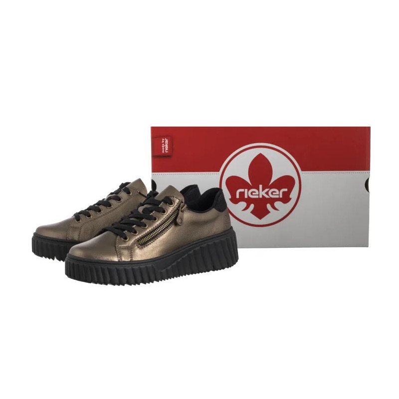 Rieker Brązowe N2501-90 Bronze (RI278-b) bateliai