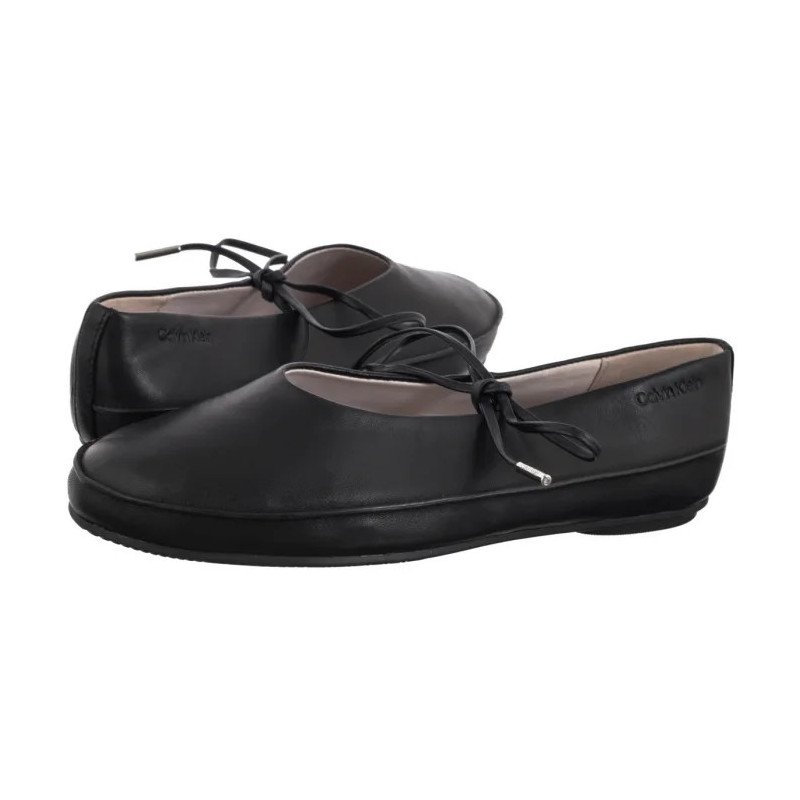 Calvin Klein Ballerina Mary Jane Strap Lth Ck Black HW0HW02656 BEH (CK678-a) bateliai