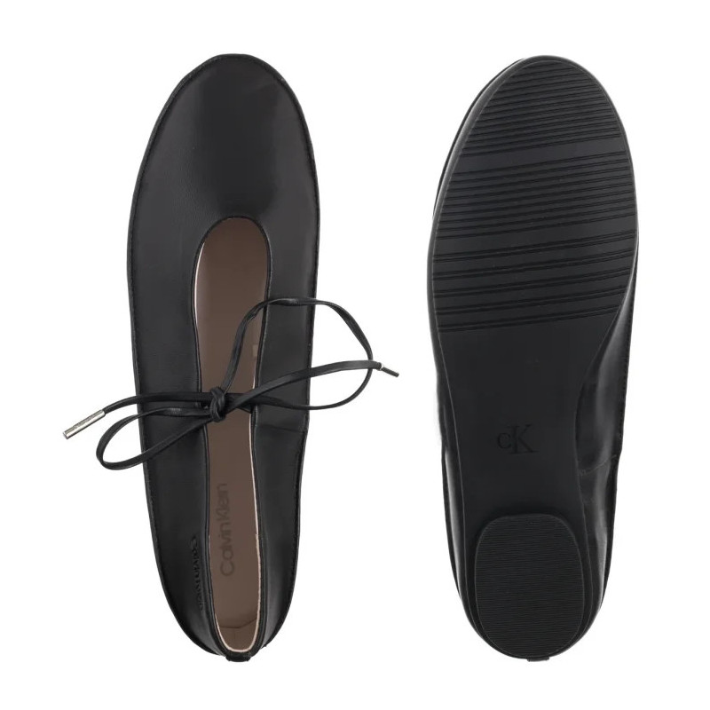 Calvin Klein Ballerina Mary Jane Strap Lth Ck Black HW0HW02656 BEH (CK678-a) bateliai