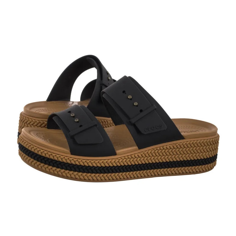 Crocs Brooklyn Woven Buckle Black 209978-001 (CR398-a) batai