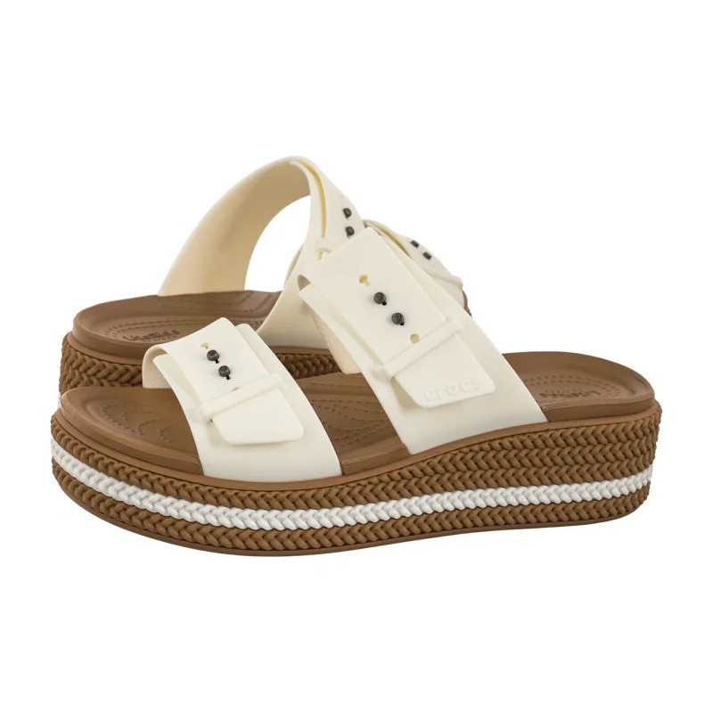 Crocs Brooklyn Woven Buckle Chalk 209978-0WV (CR398-b) kurpes