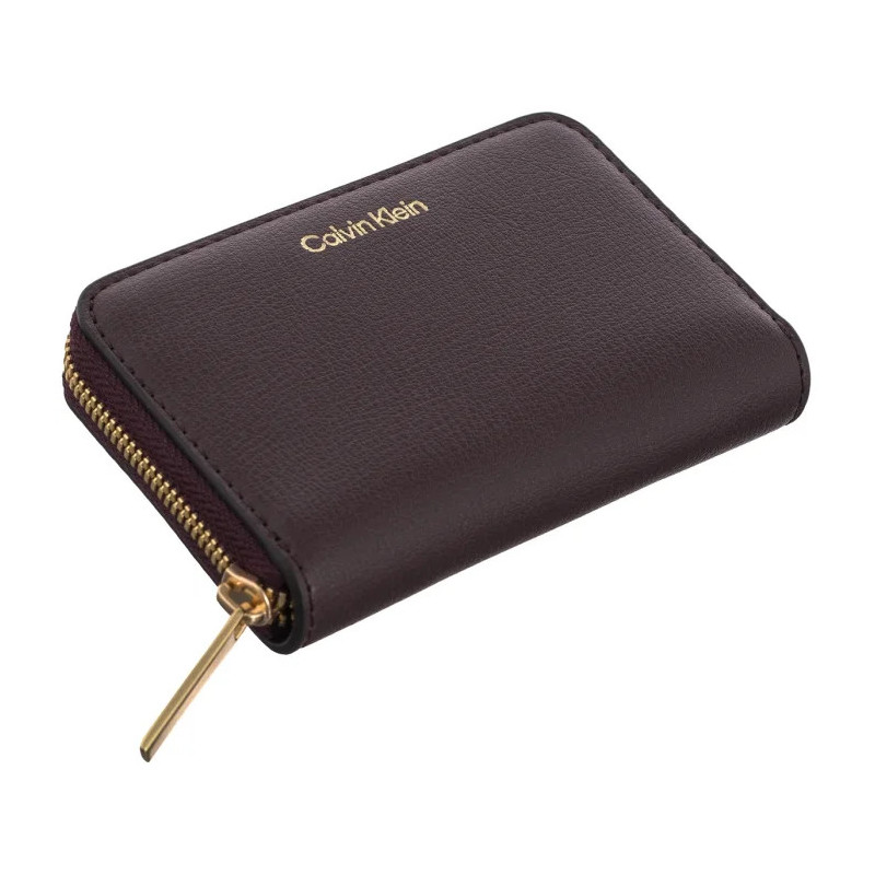 Calvin Klein Foil Logo Medium Zip Around Fudge/Espresso LV04F1091G 33A (CK683-b) rankinė