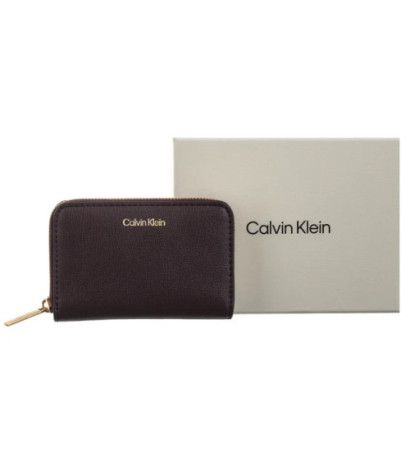 Calvin Klein Foil Logo Medium Zip Around Fudge/Espresso LV04F1091G 33A (CK683-b) rankinė