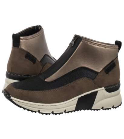 Rieker Brązowe N6352-25 Brown (RI283-a) kurpes