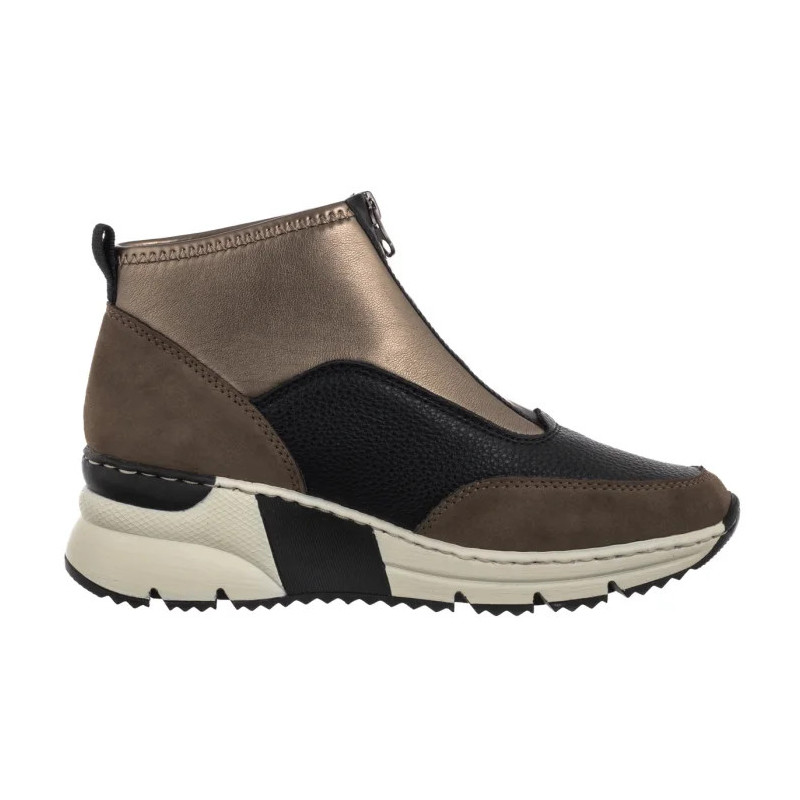 Rieker Brązowe N6352-25 Brown (RI283-a) kurpes