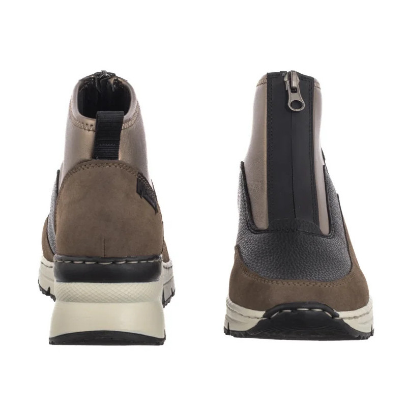Rieker Brązowe N6352-25 Brown (RI283-a) kurpes