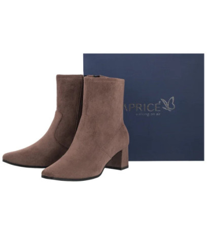 Caprice Brązowe 9-25354-41 306 Cafe Stretch Vegan (CP444-b) kurpes