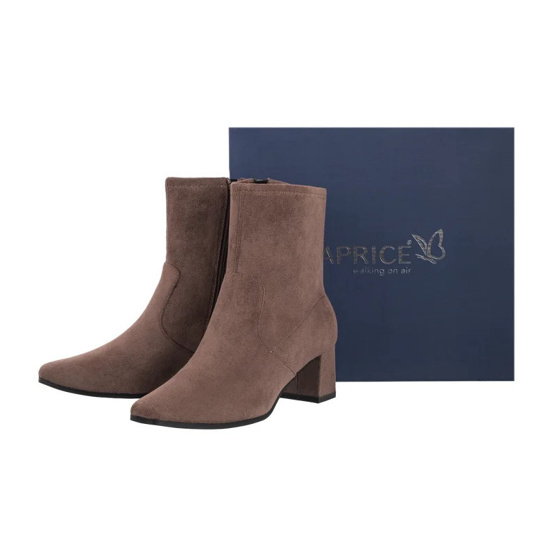 Caprice Brązowe 9-25354-41 306 Cafe Stretch Vegan (CP444-b) kurpes