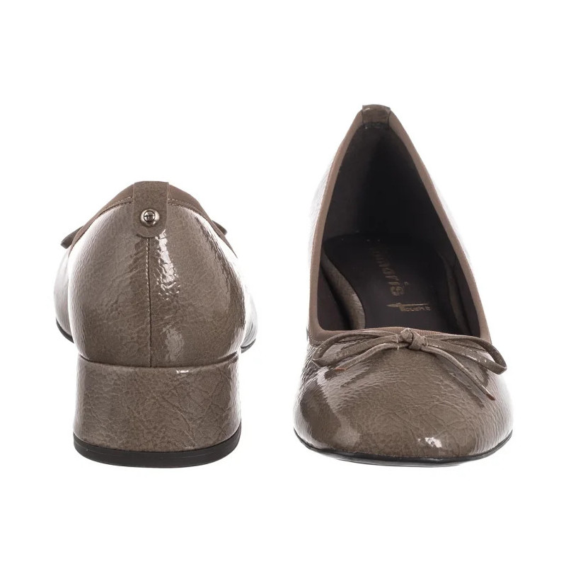 Tamaris Beżowe Lakierowane 1-22301-43 341 Taupe (TM554-a) kurpes