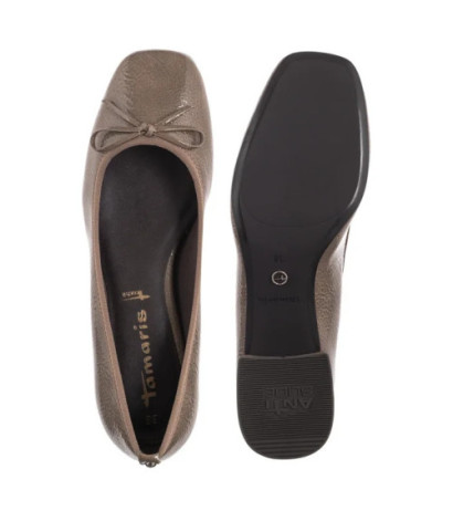 Tamaris Beżowe Lakierowane 1-22301-43 341 Taupe (TM554-a) kurpes