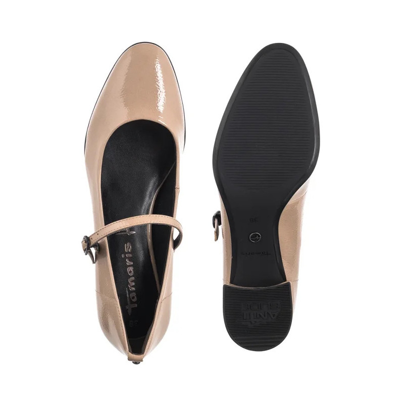 Tamaris Beżowe Lakierowane 1-22312-43 341 Taupe (TM555-a) bateliai