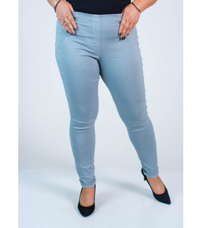 Ilgos tamprios kelnės paaukštintu liemeniu BENGALINY 07 Dark pigeon