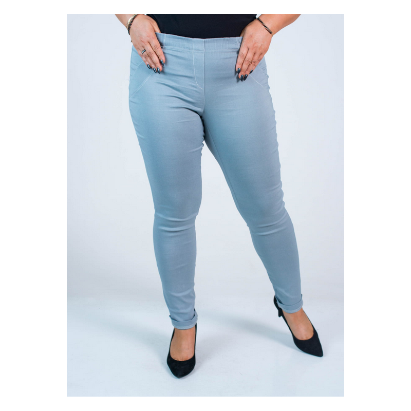 Pikad venivad püksid kõrgendatud vöökohaga BENGALINY 07 Dark pigeon