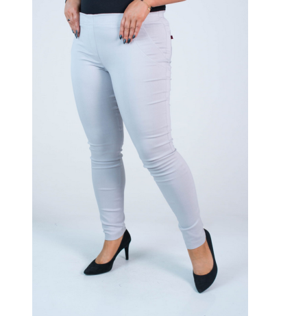 Ilgos tamprios kelnės paaukštintu liemeniu BENGALINY 07 K11 Light pigeon