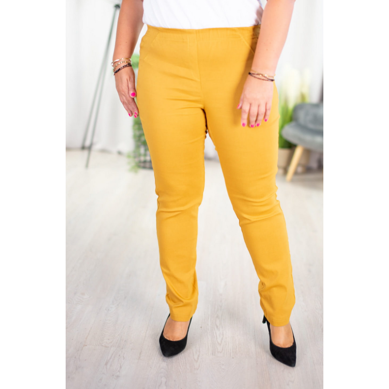 Pikad venivad püksid kõrgendatud vöökohaga BENGALINY 02 K26 Merigold