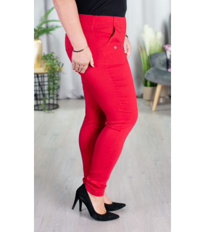 Ilgos tamprios kelnės paaukštintu liemeniu BENGALINY 09 K05 Red