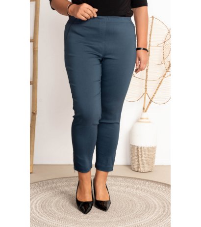 Elastic trousers with raised waist BENGALINY 04 Grey